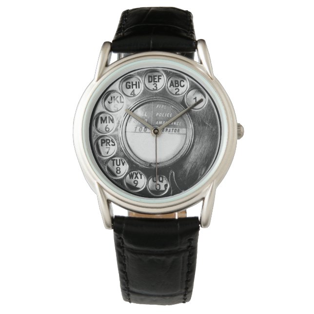 Retro telefoonwijzerplaat horloge (Voorkant)