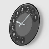 Retro telefoonwijzerplaat wandklok (Hoek)