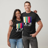 Retro televisie Geen programmeerscherm kleur Nooit T-shirt (Unisex)
