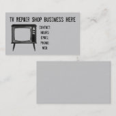 Retro Televisie Set Repair Shop Visitekaartje (Voorkant / Achterkant)
