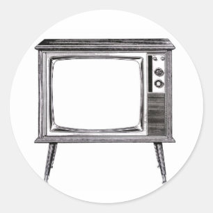 Retro Televisie Sticker