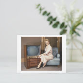 Retro Television Advertisement  Briefkaart (Staand voorkant)