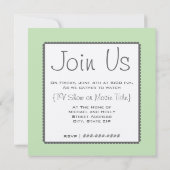 Retro Television Set Uitnodiging (Achterkant)