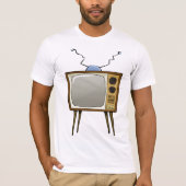 Retro Television TV Mannen T-Shirt (Voorkant)
