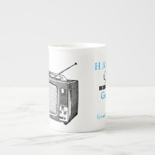 Retro Televisor 90e verjaardag gepersonaliseerde m Porselein Kop