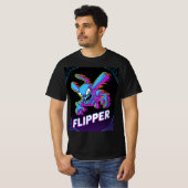 Retro Tempest Flipper Arcade Villain Cartoon Tee T-shirt (Voorkant volledig)