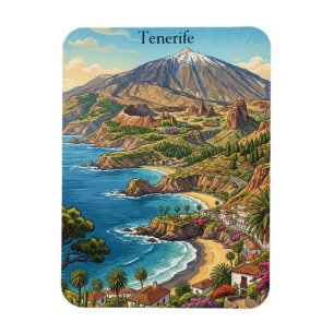 Retro Tenerife Canarische Eilanden Strandvakantie Magneet
