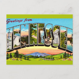 Retro Tennessee Groet Ansichtkaart Briefkaart