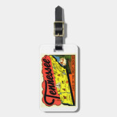 Retro Tennessee kunstwerk Groeten Grote Smokies Bagagelabel (Voorkant verticaal)