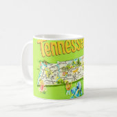 Retro Tennessee Postcard Mug Koffiemok (Voorkant links)
