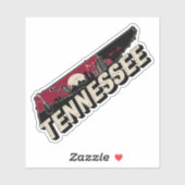 Retro Tennessee State Car Sticker (Vel)