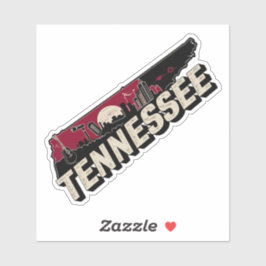 Retro Tennessee State Car Sticker