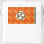 Retro  Tennessee Vlag Rechthoekige Sticker (Tas)