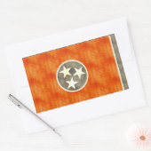 Retro  Tennessee Vlag Rechthoekige Sticker (Envelop)
