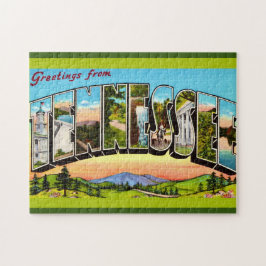 Retro Tennessee wenskaart Legpuzzel