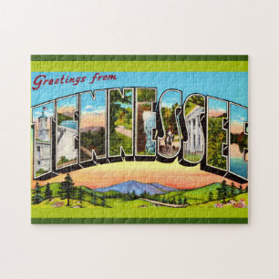Retro Tennessee wenskaart Legpuzzel