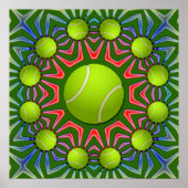 RETRO TENNIS BALL POSTER (Voorkant)
