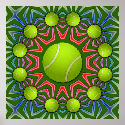 RETRO TENNIS BALL POSTER (Voorkant)