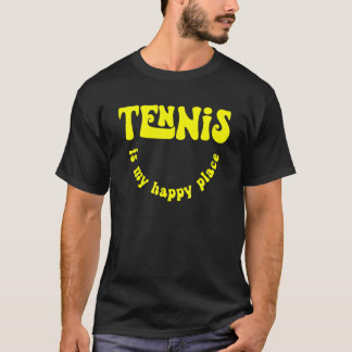 Retro Tennis is mijn Happy Place Tennis Player T-shirt