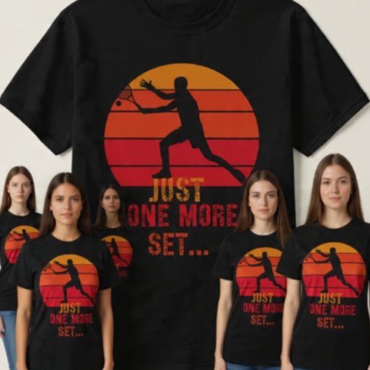 Retro Tennis Player Just One More Set Trui