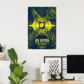 Retro Tennis Poster, US Open Night Match (Flushing Poster (Thuiskantoor)