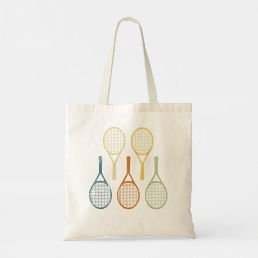 Retro  Tennis Racket Racquet Coach Player Tote Bag (Achterkant)