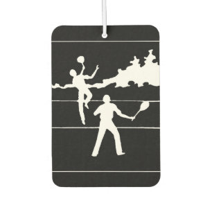 Retro Tennis Silhouette Luchtverfrisser