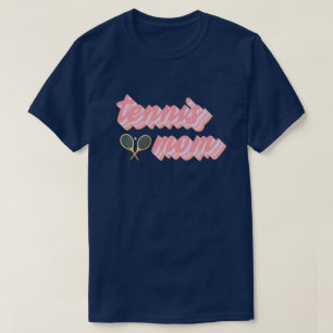 Retro Tennis-tekst en -ritsontwerp T-shirt