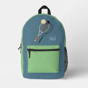 Retro tennisbaan ster aangepaste handtekening bedrukte rugzak