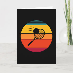 Retro tennisspeler kaart