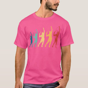 Retro Tennisspelers Racket Ball Court Tennis PL T-shirt