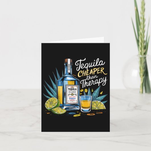 Retro Tequila Drink tequila goedkoper dan een Ther Kaart (Voorkant)