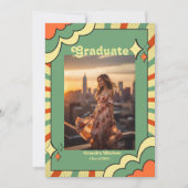 Retro Terracotta Afstuderen aankondiging (Voorkant)