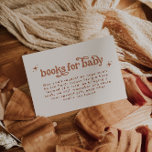 Retro Terracotta Baby shower boeken voor Baby Informatiekaartje<br><div class="desc">Dit is een terracotta retro thema baby shower boeken voor baby behuizing kaart. Bewerk de meeste* bewoordingen en kleuren op deze retro-uitnodigingskaart om het te laten passen bij uw evenemententhema persoonlijke stijl! (de woorden "boeken voor baby" zijn niet bewerkbaar, maar u kunt de kleuren ervan wijzigen!) // Voor overeenkomende design,...</div>