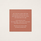 Retro terracotta bedrijf dank u kaart invoegen (Achterkant)