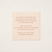 Retro terracotta bedrijf dank u kaart invoegen (Achterkant)