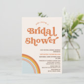  Retro Terracotta Beige Vrijgezellenfeest Kaart (Staand voorkant)