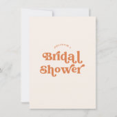  Retro Terracotta Beige Vrijgezellenfeest Kaart (Achterkant)