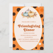 retro terracotta botanische herfst Friendsgiving Kaart (Voorkant)