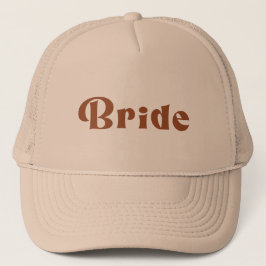 Retro Terracotta Bride Trucker Pet