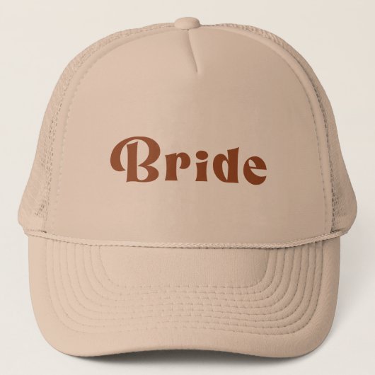 Retro Terracotta Bride Trucker Pet (Voorkant)