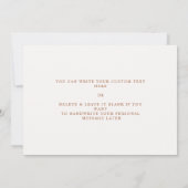 Retro Terracotta Bruidsmeisje voorstel (Achterkant)