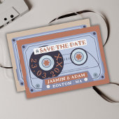 Retro Terracotta Cassetteband Save The Date