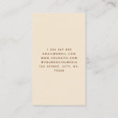 Retro Terracotta Cream 60s 70s Rainbow Stripes Visitekaartje (Achterkant)