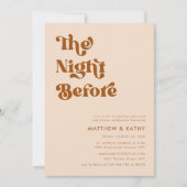 Retro Terracotta de avond voor repetitie diner Kaart (Voorkant)