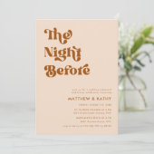 Retro Terracotta de avond voor repetitie diner Kaart (Staand voorkant)