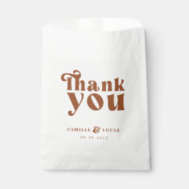 Retro Terracotta Favor Bags Bedankzakje