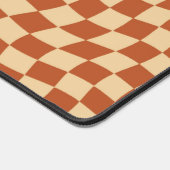 retro terracotta golvend geruit patroon bureaumat (Hoek)