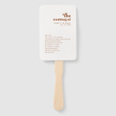 Retro Terracotta Hand Fan Handwaaier (Voorkant)