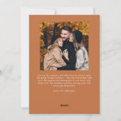 Retro Terracotta kerstfotokaartje Feestdagenkaart (Achterkant)